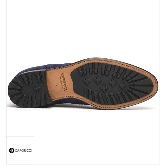 Caporicci 921 Suede Wingtip Oxfords Blue - Picture 3 of 3